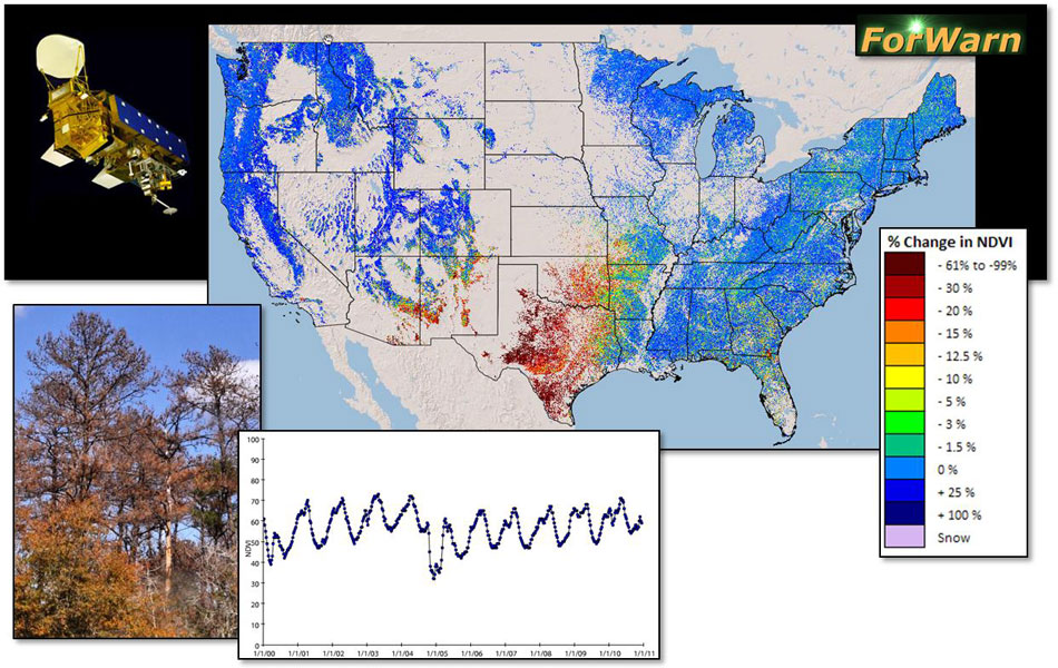 ForWarn uses MODIS satellite data